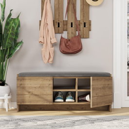 Hanah Home Zapatero Roble Oscuro 110cm Ancho x 43cm Alto x 37cm Profundo